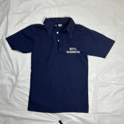 Vintage Champion Hotel Saxonburg Women's Polo Shirt Navy Blue Size Medium