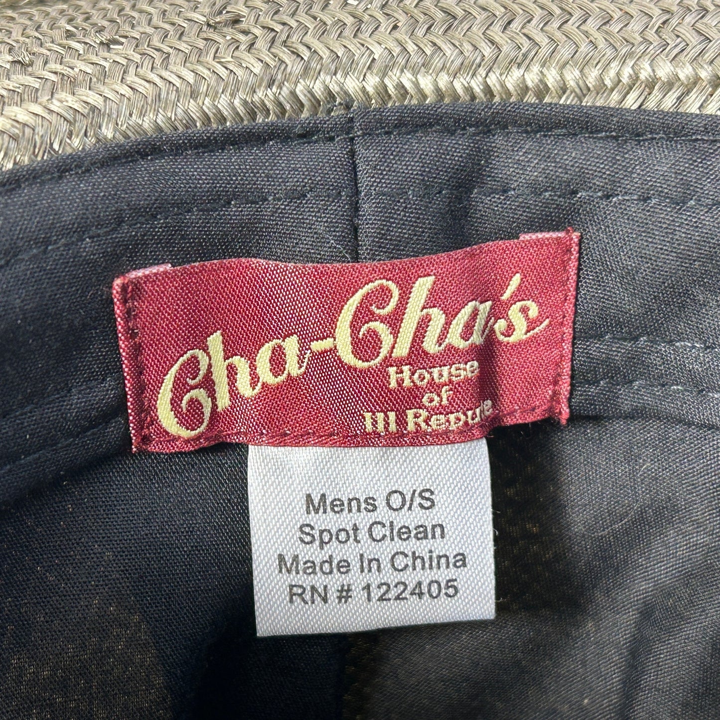 Cha-Cha's House of Ill Repute Straw Fedora Hat - Green & Beige Summer Brim - NYC Custom