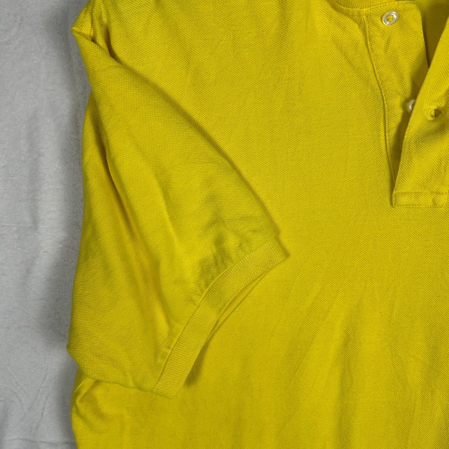 Vintage Polo Ralph Lauren Men’s Pique Polo Shirt - Canary Yellow - Size Large