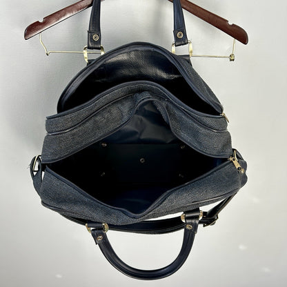 Vitali Black Duffle Bag Adjustable Straps Zipper Closure Carry Handles Unisex