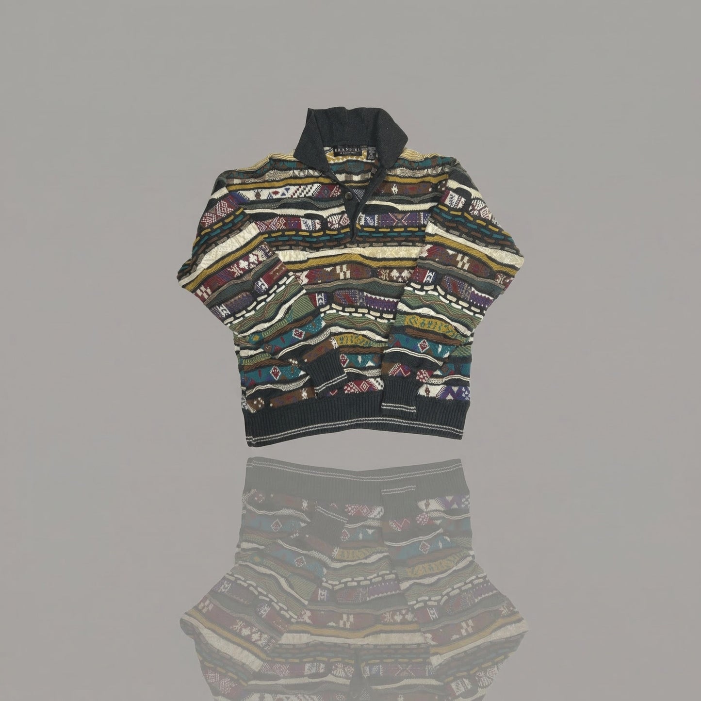 Brandini Le Collezioni Coogi Style Sweater, Size Medium, 3D Textured Knit