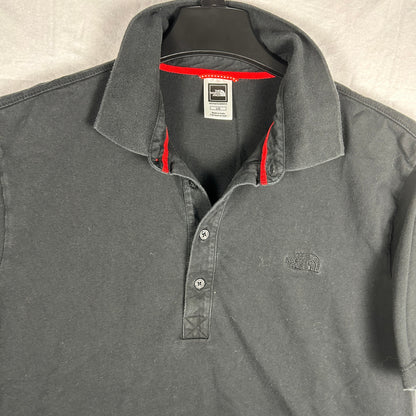 The North Face Men’s Pique Polo Shirt - Solid Black - Embroidered Logo - Size Large
