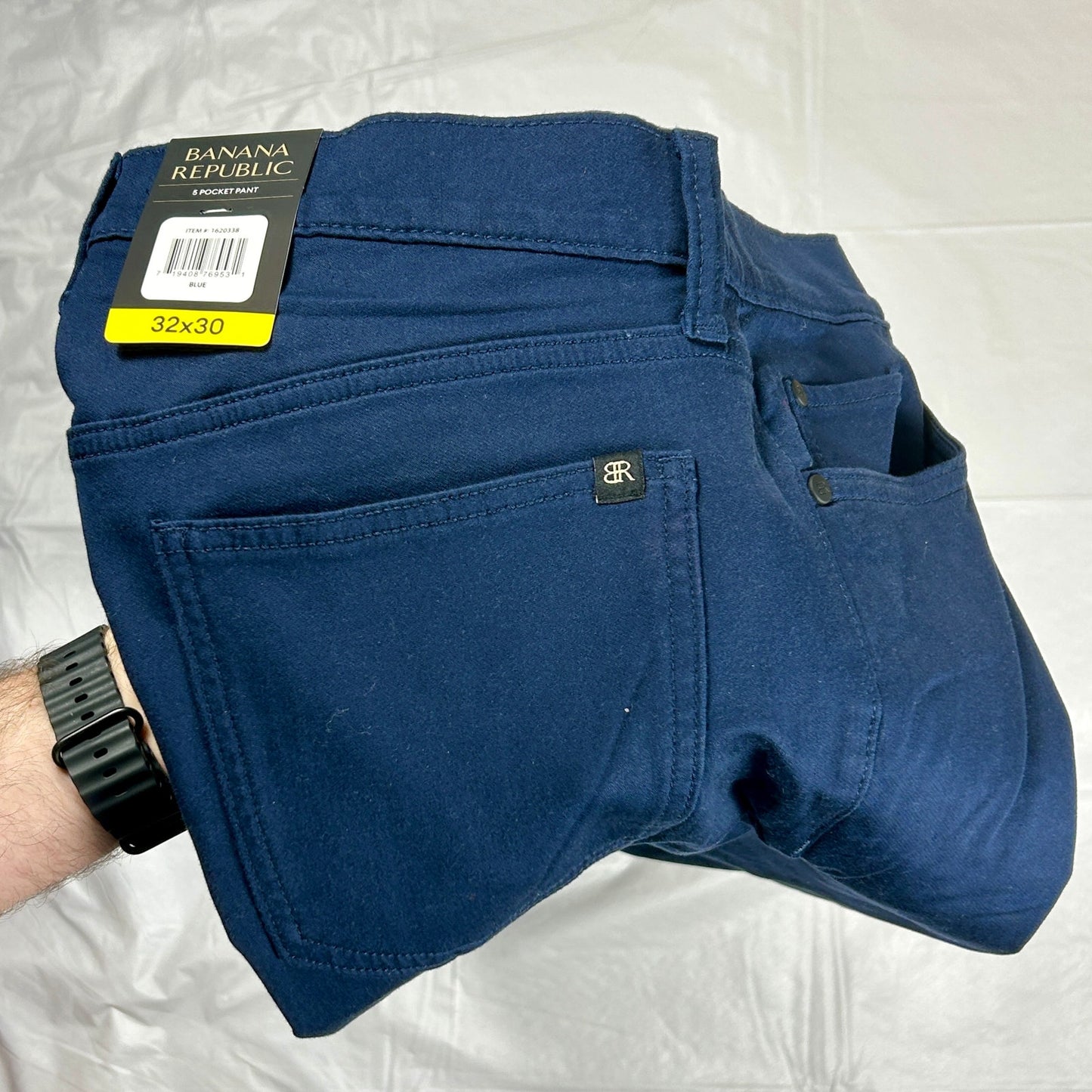 NWT Banana Republic 5-Pocket Pants Size 32x30, Men’s Slim-Straight Blue Chinos