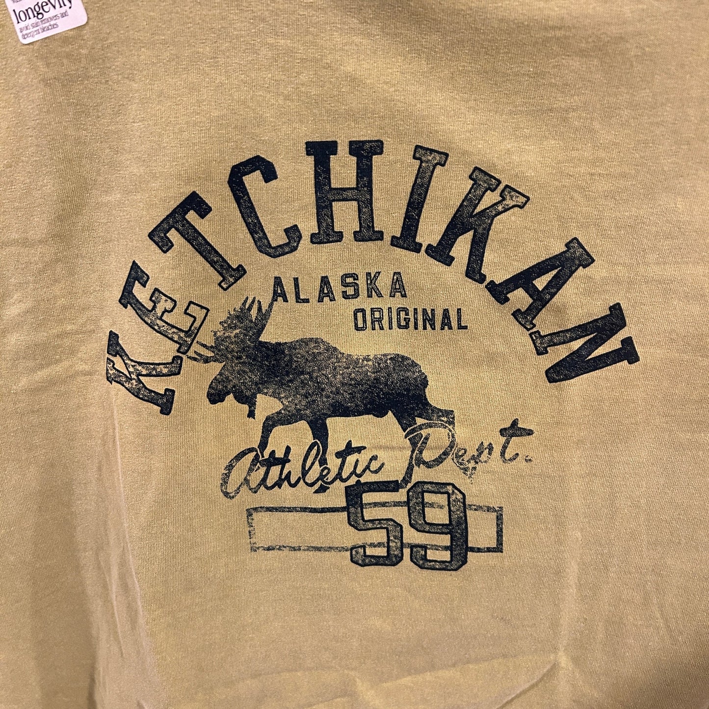 Copied - NWT Ketchikan Alaska Original Moose T-Shirt, Beige 2XL