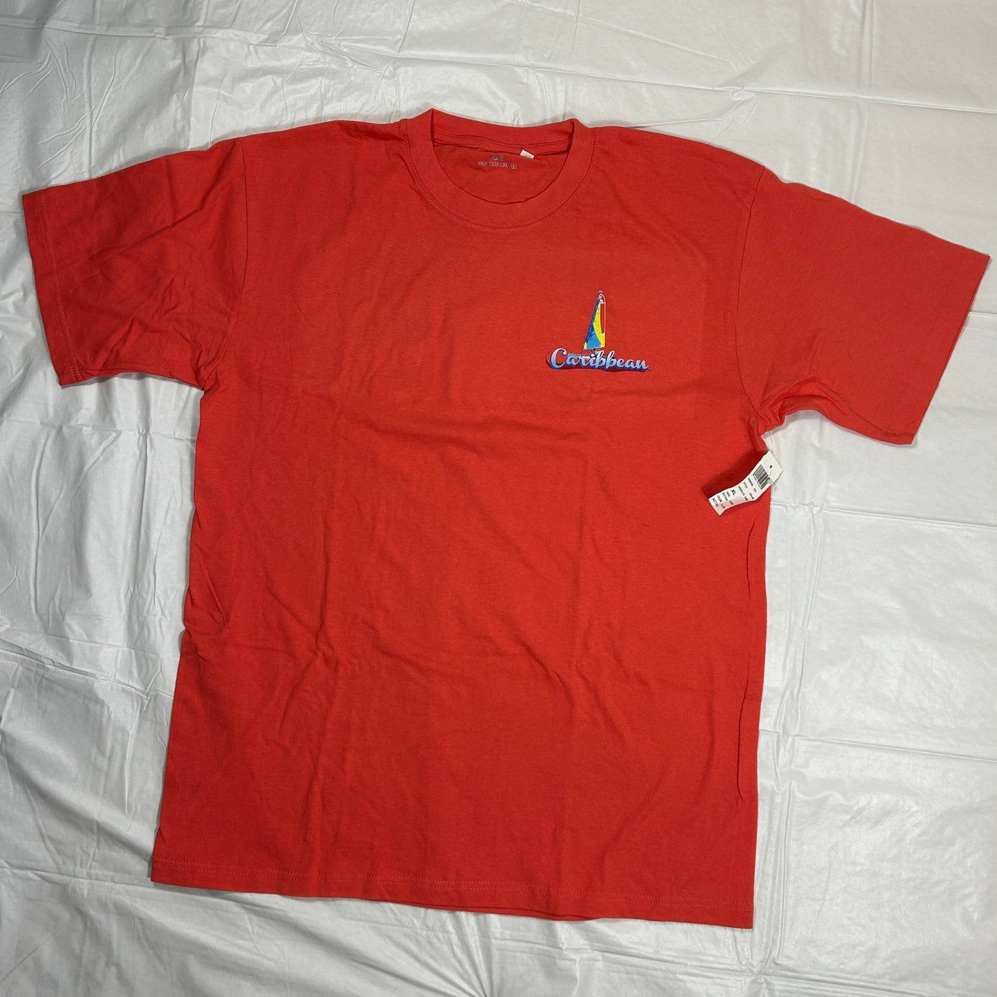NEW Princess Cruises Caribbean Men's XL Red Graphic T-Shirt 100% Cotton