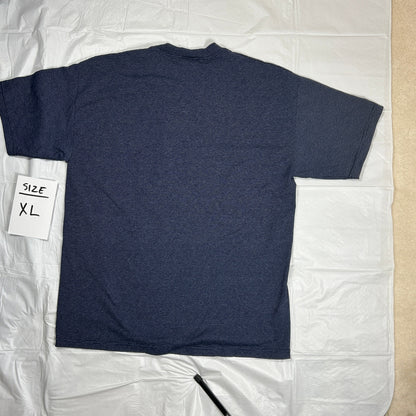 Vintage XL Holland America Line Veendam Embroidered T-Shirt Blue Stripe USA