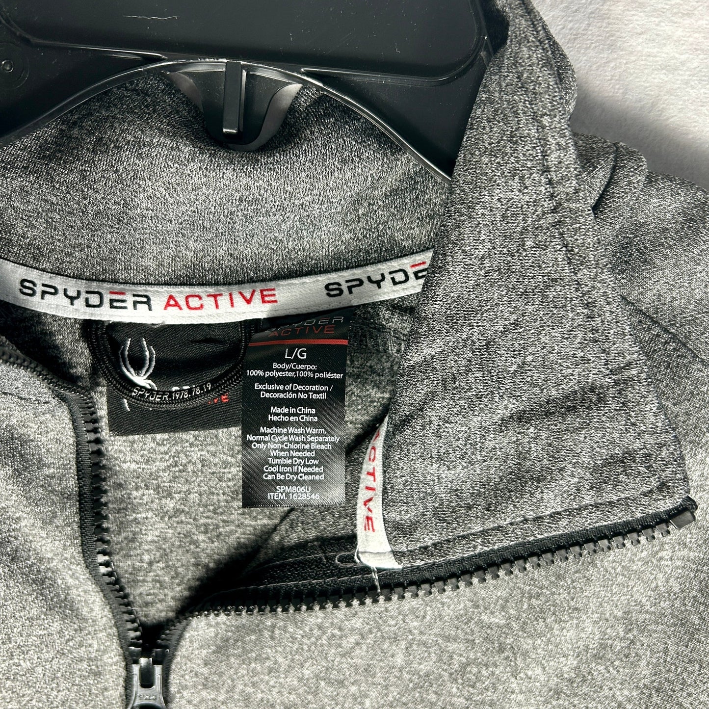 Spyder Men's Large Gray Full-Zip Jacket - NWT Performance Technical Shell