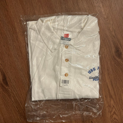 NWT USS Arizona Pearl Harbor Memorial Polo Shirt - Hanes Stedman - Large