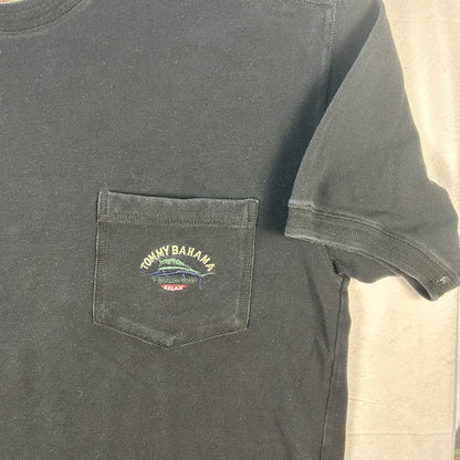 Tommy Bahama "Relax" Bungalow Brand Heavyweight Pocket Tee - Black - Men's Large
