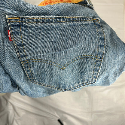 Vintage Levi’s 501 Men's 38x29 Button Fly Jeans Medium Wash Distressed