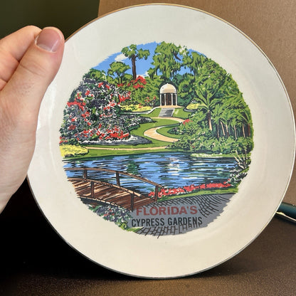 Florida's Cypress Gardens Decorative Plate Souvenir