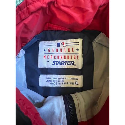 STARTER Vintage 1990s Cleveland Indians Full-Zip Windbreaker Jacket, XL Size