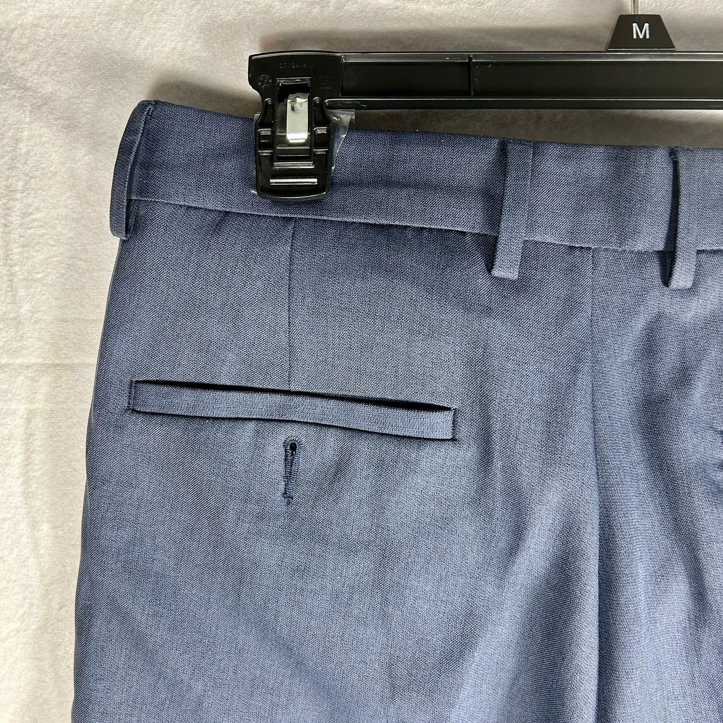 NWT Haggar Men's Super Flex Waistband Dress Pants, 32x30 Navy Blue, Straight Fit