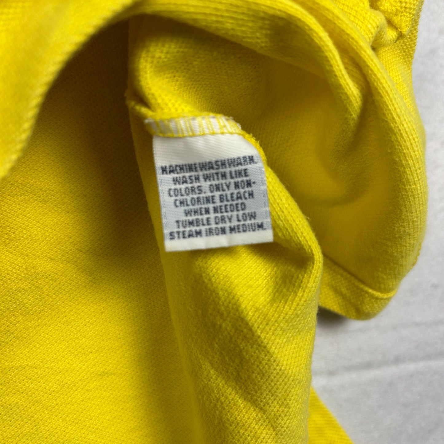 Vintage Polo Ralph Lauren Men’s Pique Polo Shirt - Canary Yellow - Size Large