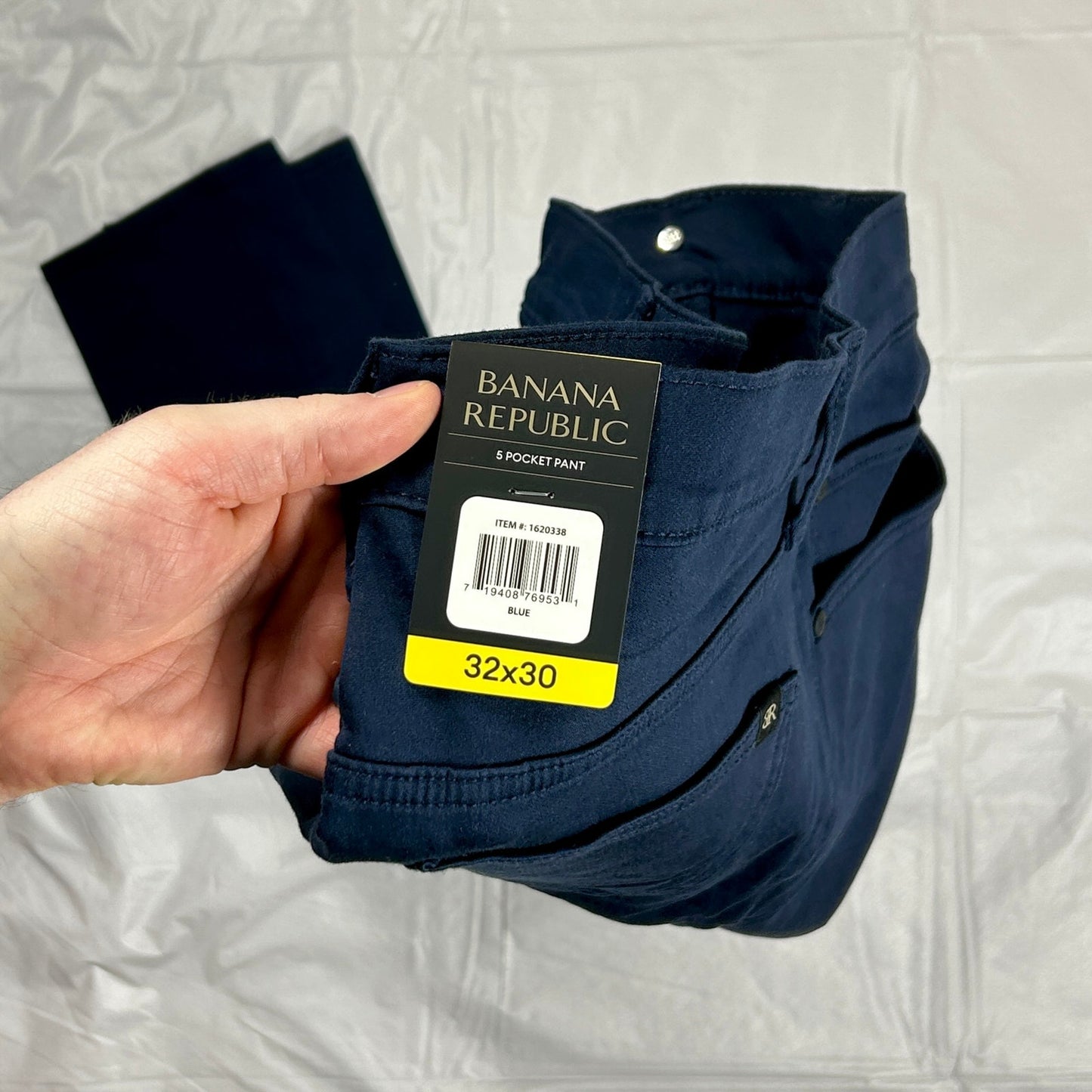 NWT Banana Republic 5-Pocket Pants Size 32x30, Men’s Slim-Straight Blue Chinos