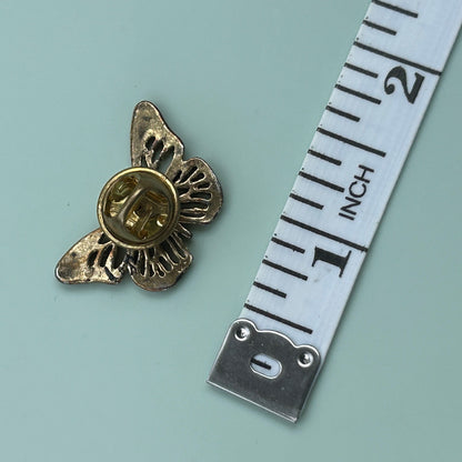 Vintage Small Gold-Toned Butterfly Pin, Delicate Filigree Lapel Brooch