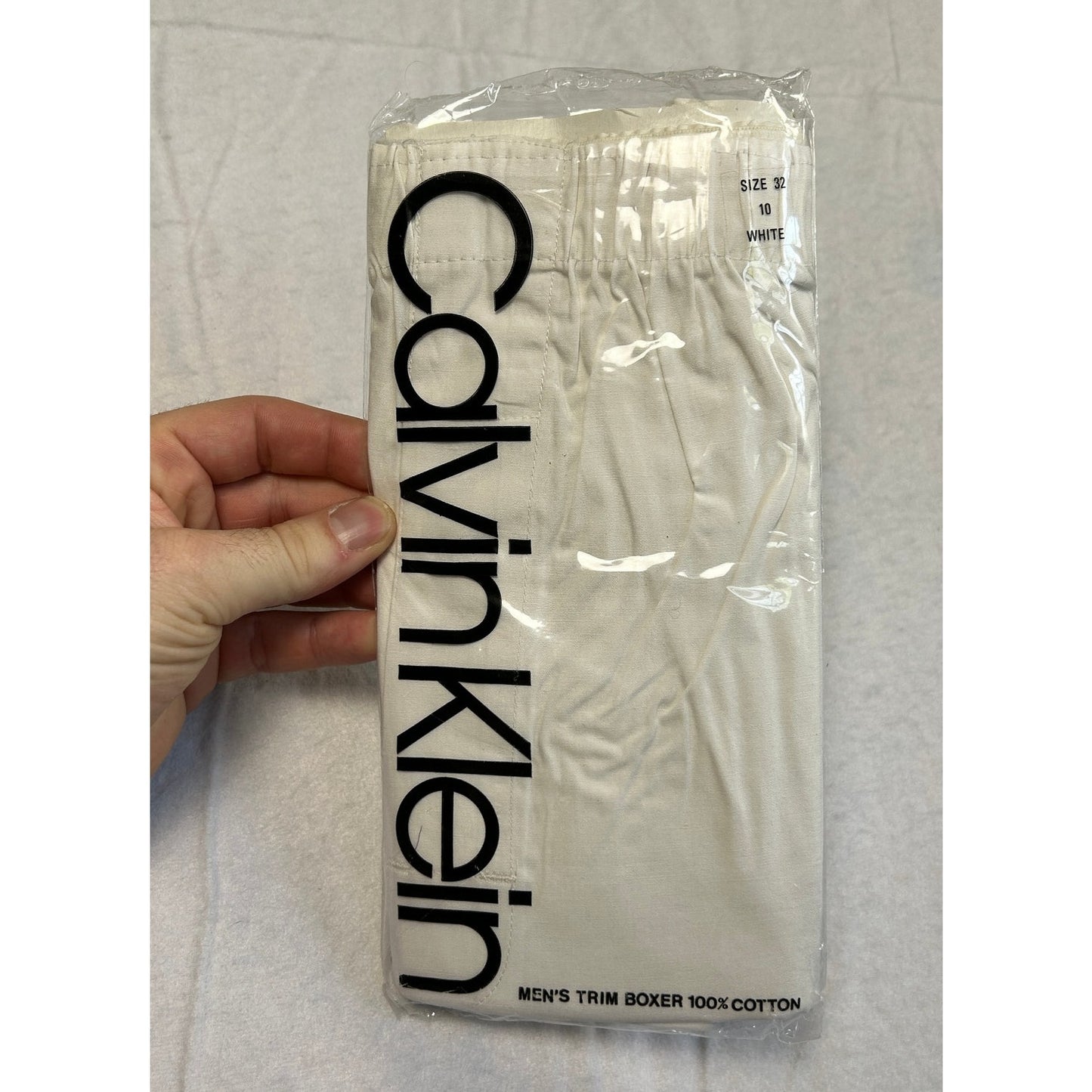 NEW Vintage 1990s Calvin Klein Men’s Boxers | White 100% Cotton | Size 32