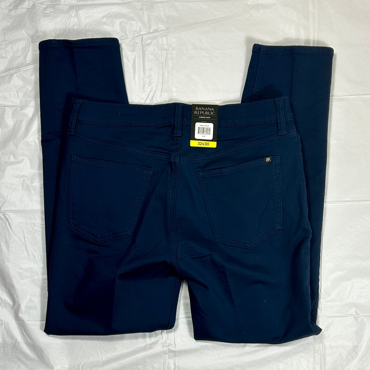 NWT Banana Republic 5-Pocket Pants Size 32x30, Men’s Slim-Straight Blue Chinos