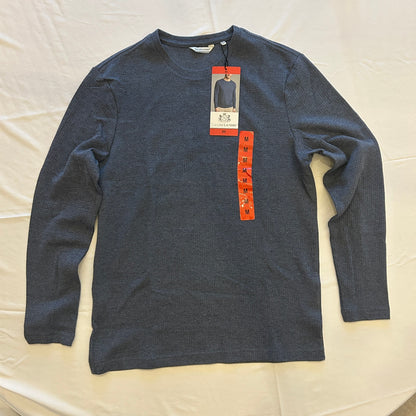 NWT English Laundry Men's Long Sleeve Comfort Stretch Pullover - Blue - Medium