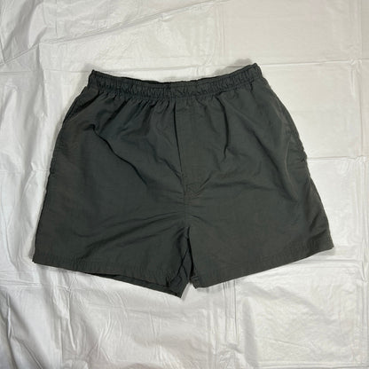 C Rise Retro Men’s Swim Trunks Size Medium | Dark Forest Green Nylon Shorts w/ Liner