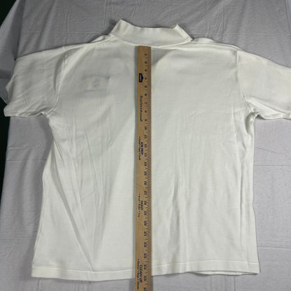 Vintage 90s Spider Bay Marina Little Current Polo Shirt, White Single Stitch, XL