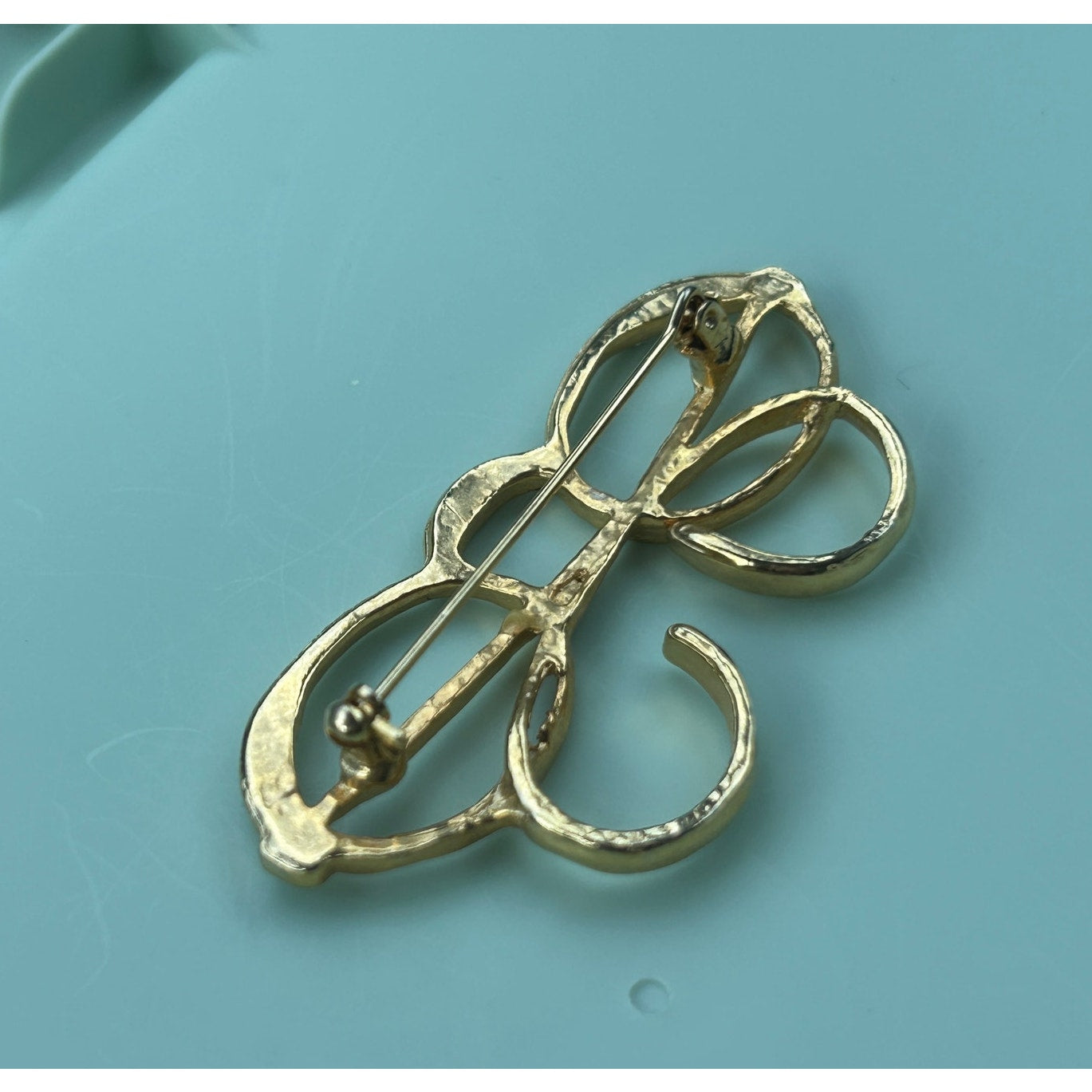 Vintage Gold Tone Eyeglasses Spectacles Brooch - Librarian Teacher Jewelry