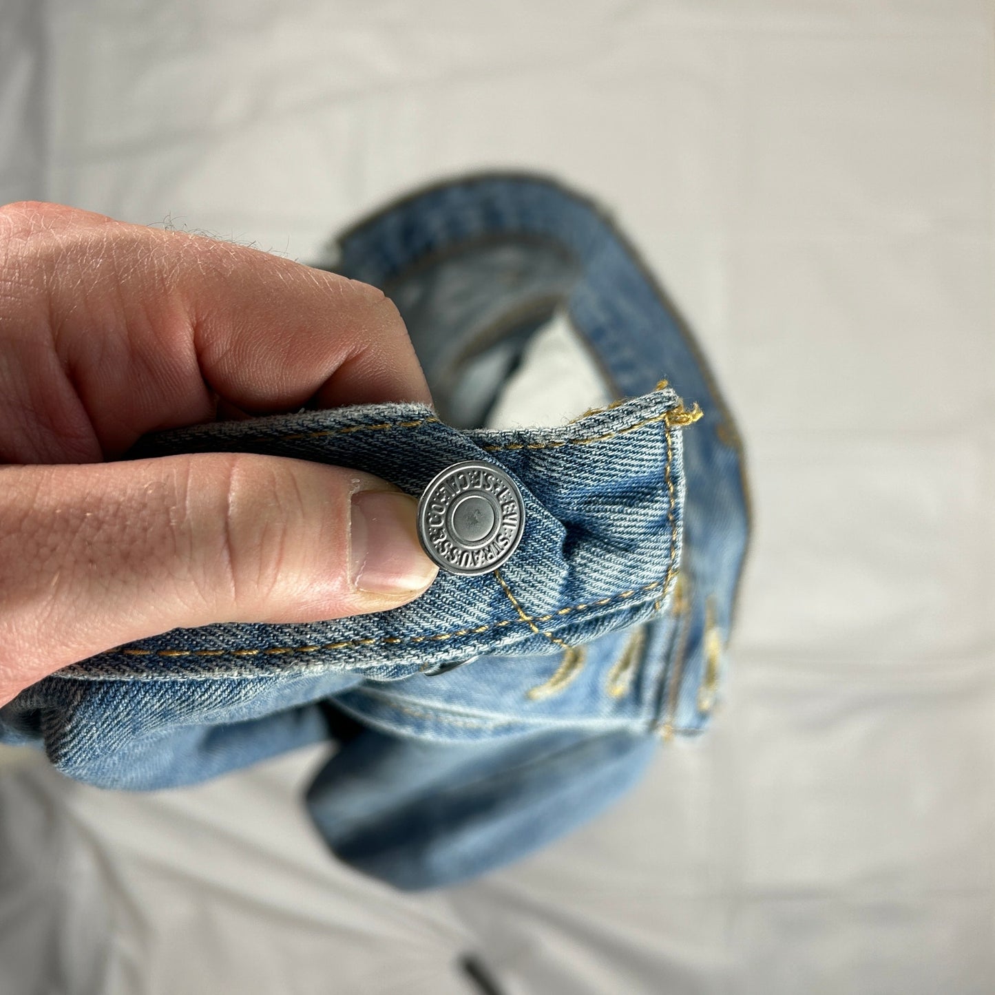 Vintage Levi’s 501 Men's 38x29 Button Fly Jeans Medium Wash Distressed