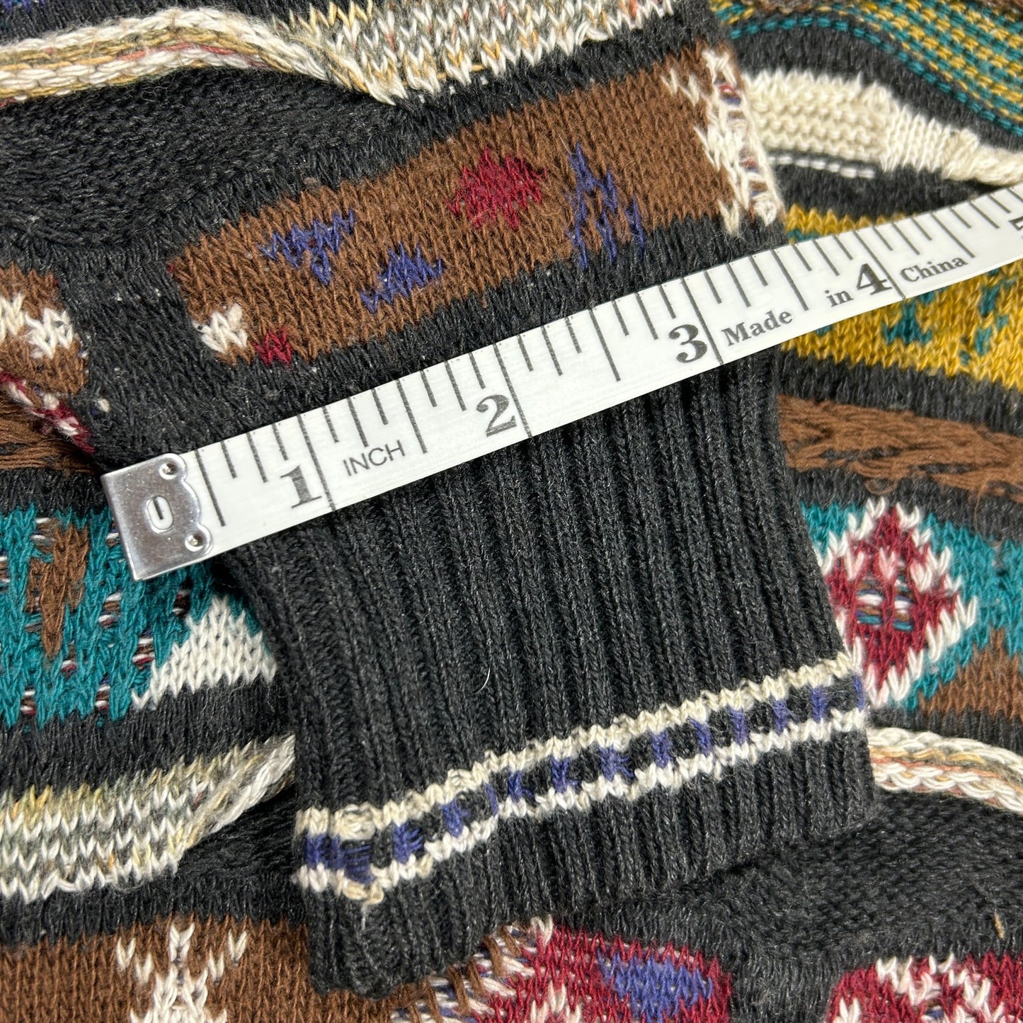 Brandini Le Collezioni Coogi Style Sweater, Size Medium, 3D Textured Knit