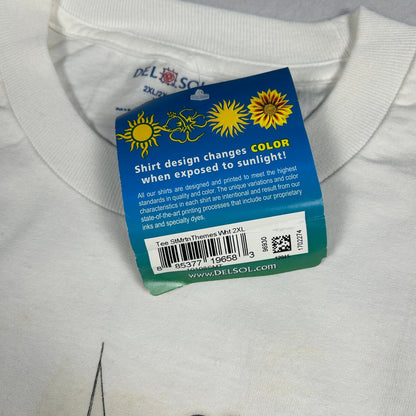 NWT Del Sol Color-Changing St. Maarten Map T-Shirt - XXL - Caribbean Souvenir