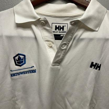 Helly Hansen Men's L NWT White Polo Shirt Northwestern Logo