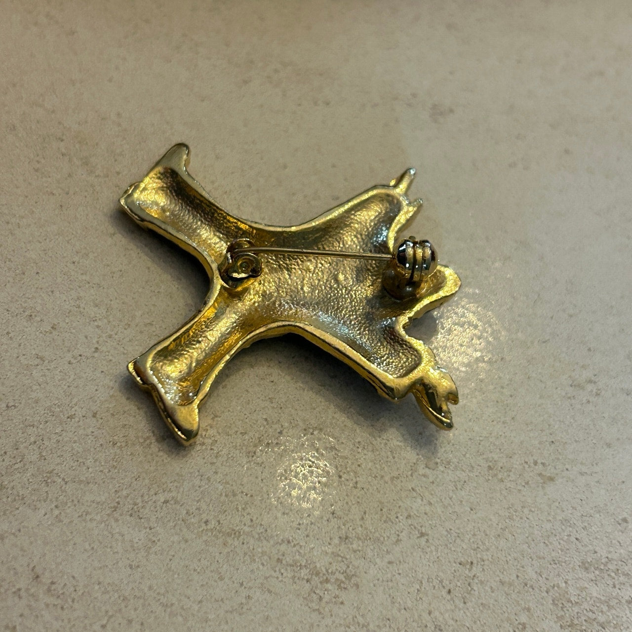Vintage Enamel Clown Brooch – Navy Blue & Gold-Tone Whimsical Figural Pin
