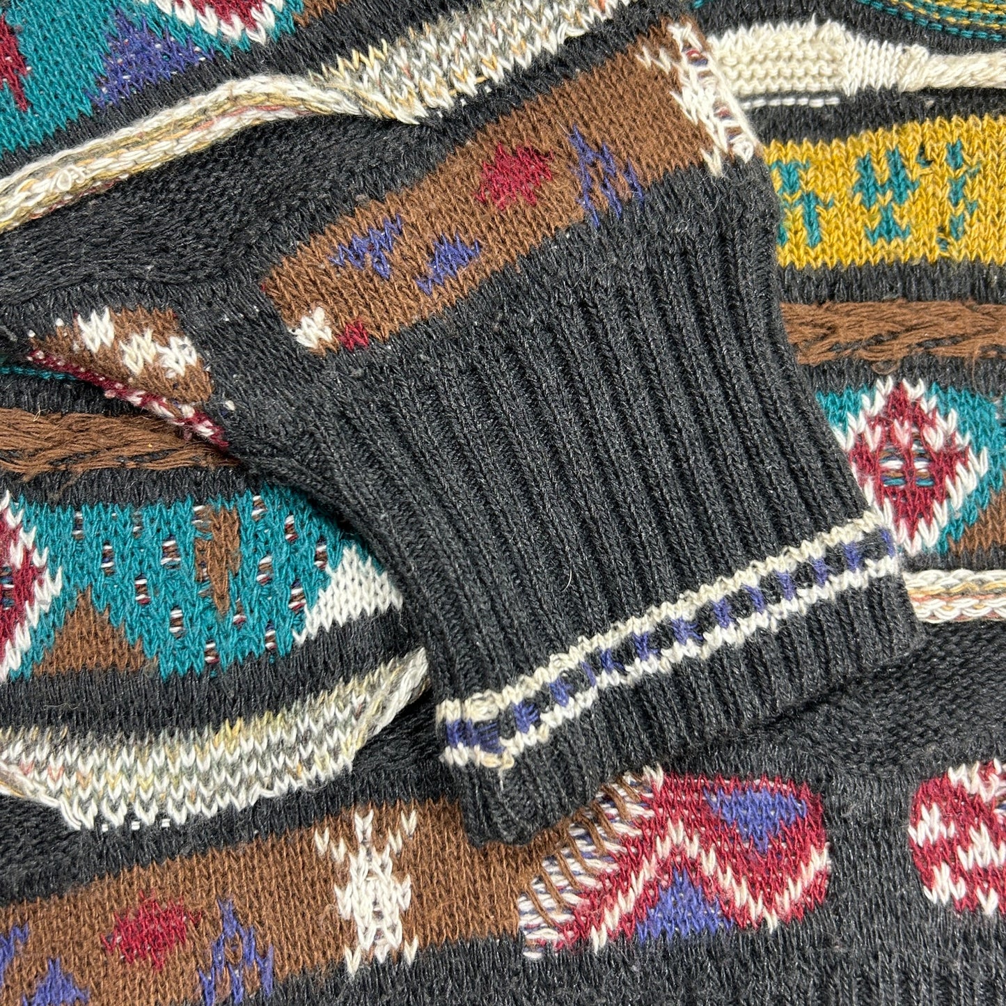 Brandini Le Collezioni Coogi Style Sweater, Size Medium, 3D Textured Knit