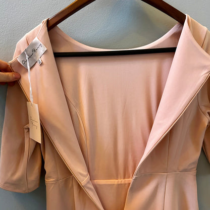 Charles Henry NWT Blush Pink Sheath Dress Size 4 Tie Sleeve