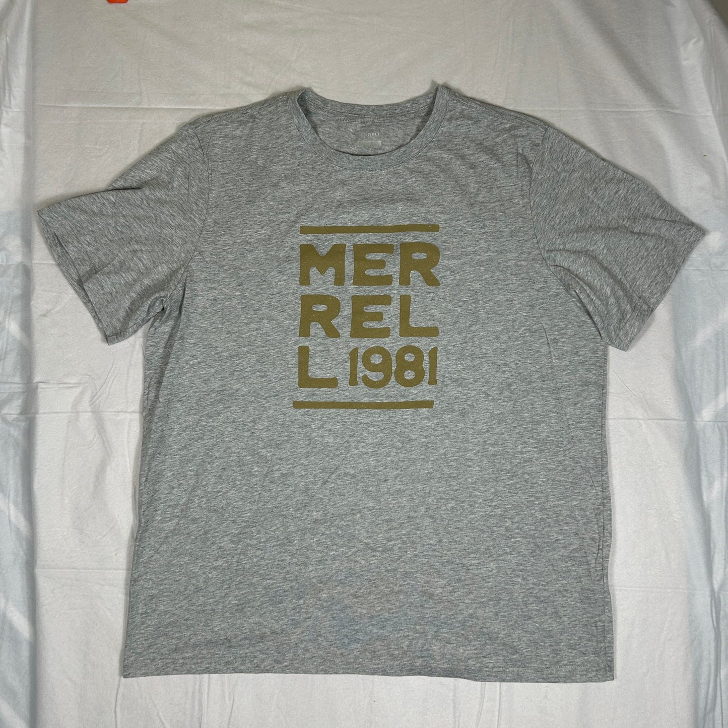 Merrell Men’s XL Origins 1981 Heather Gray Graphic T-Shirt Gorpcore