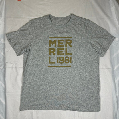 Merrell Men’s XL Origins 1981 Heather Gray Graphic T-Shirt Gorpcore
