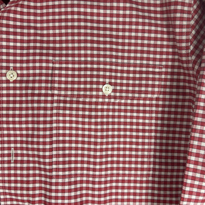 Orvis Men's Large Red & White Gingham Check Button Down Long Sleeve Shirt
