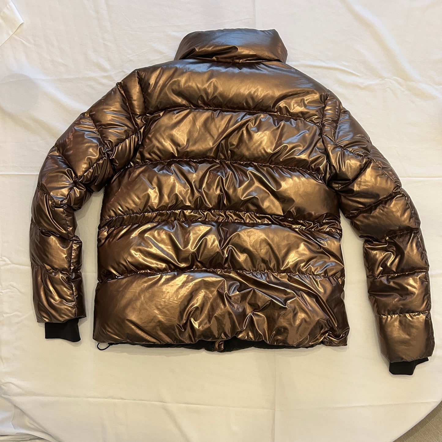 Athleta Metallic Bronze "Lofty" Puffer Jacket Size Small