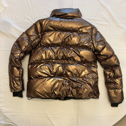 Athleta Metallic Bronze "Lofty" Puffer Jacket Size Small