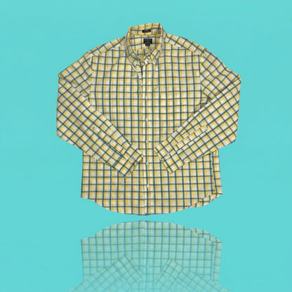 Vintage J. Crew Flex Washed Button Down Shirt Size L, Slim Untucked Spring Shirt