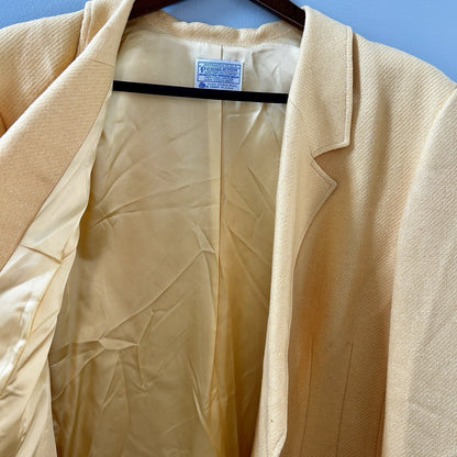 Pendleton Yellow 100% Virgin Wool Women's Blazer Jacket Size 16