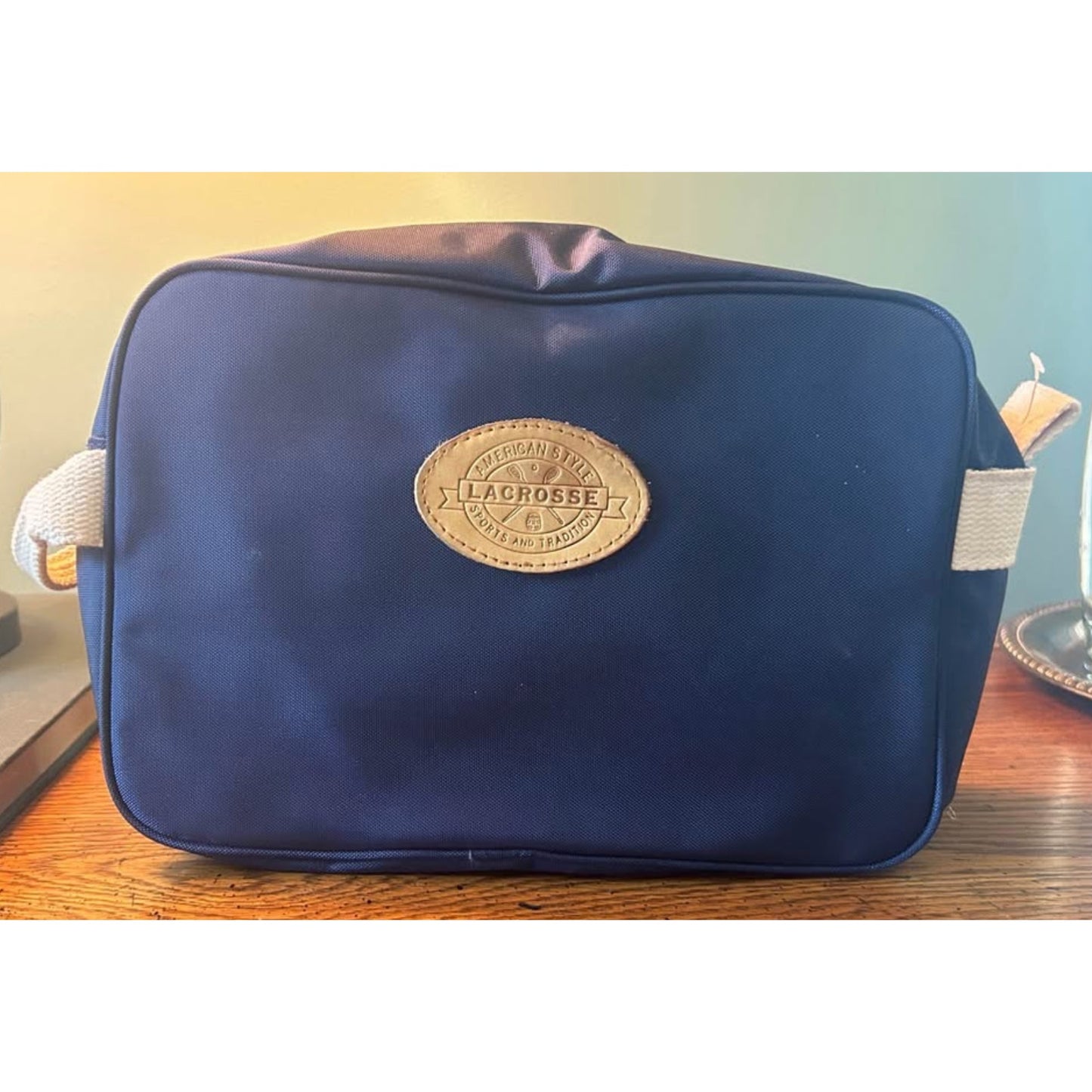 90s Lacrosse Toiletry Bag, Zipper and Plastic Interior