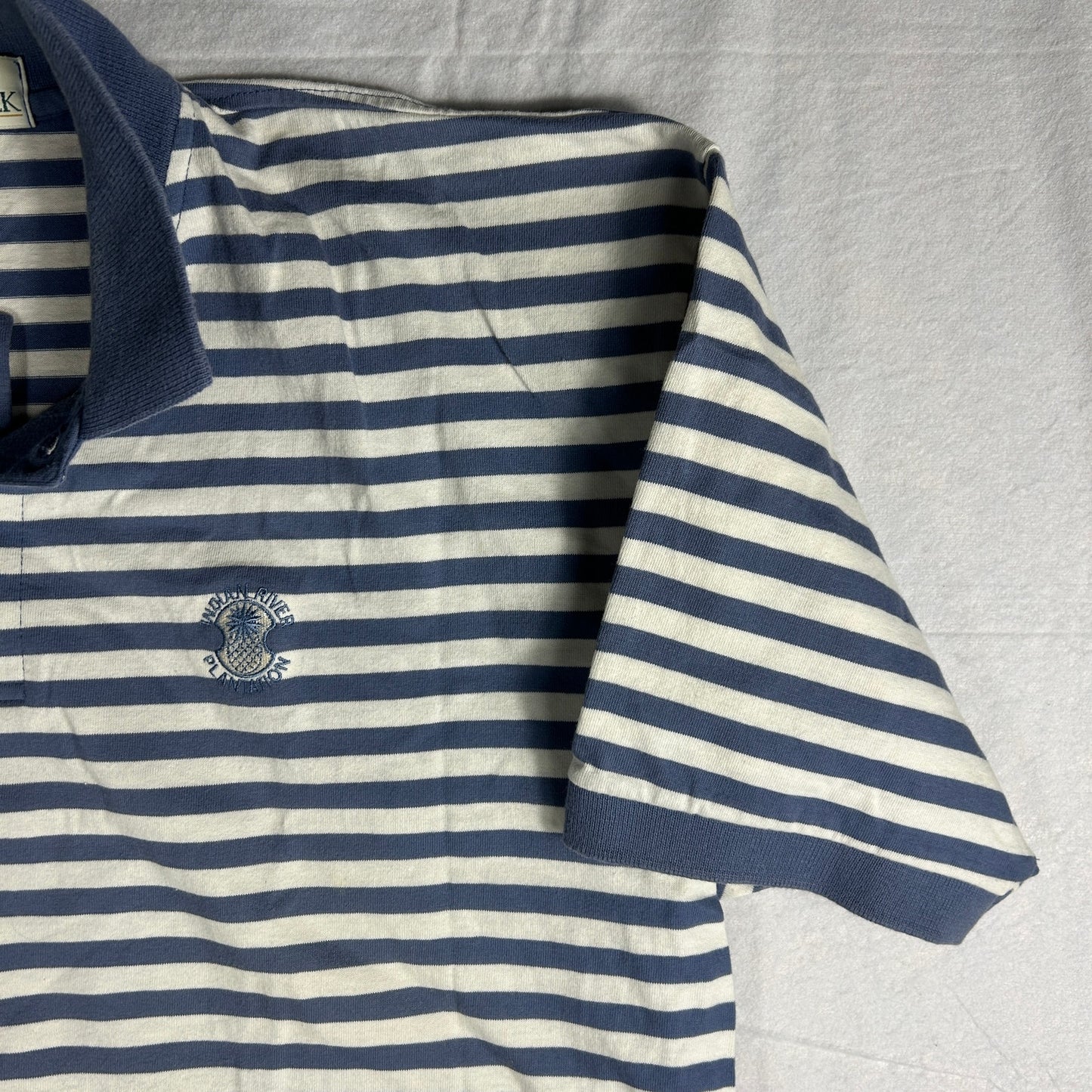 Vintage Sope Creek Striped Polo Shirt - Men's Large - Indian River Plantation Florida - Made in USA