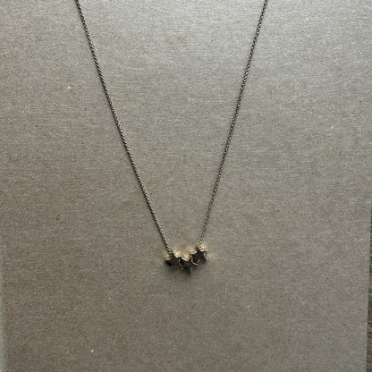 Gold Tone Star Charm Pendant Necklace, Adjustable Cable Chain, Lobster Closure