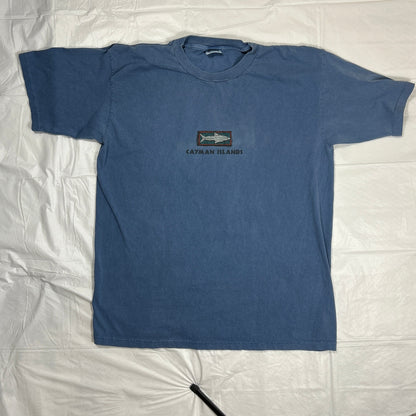Vintage Artforms Cayman Islands Men's XL Fish Print T-Shirt All Over Graphic