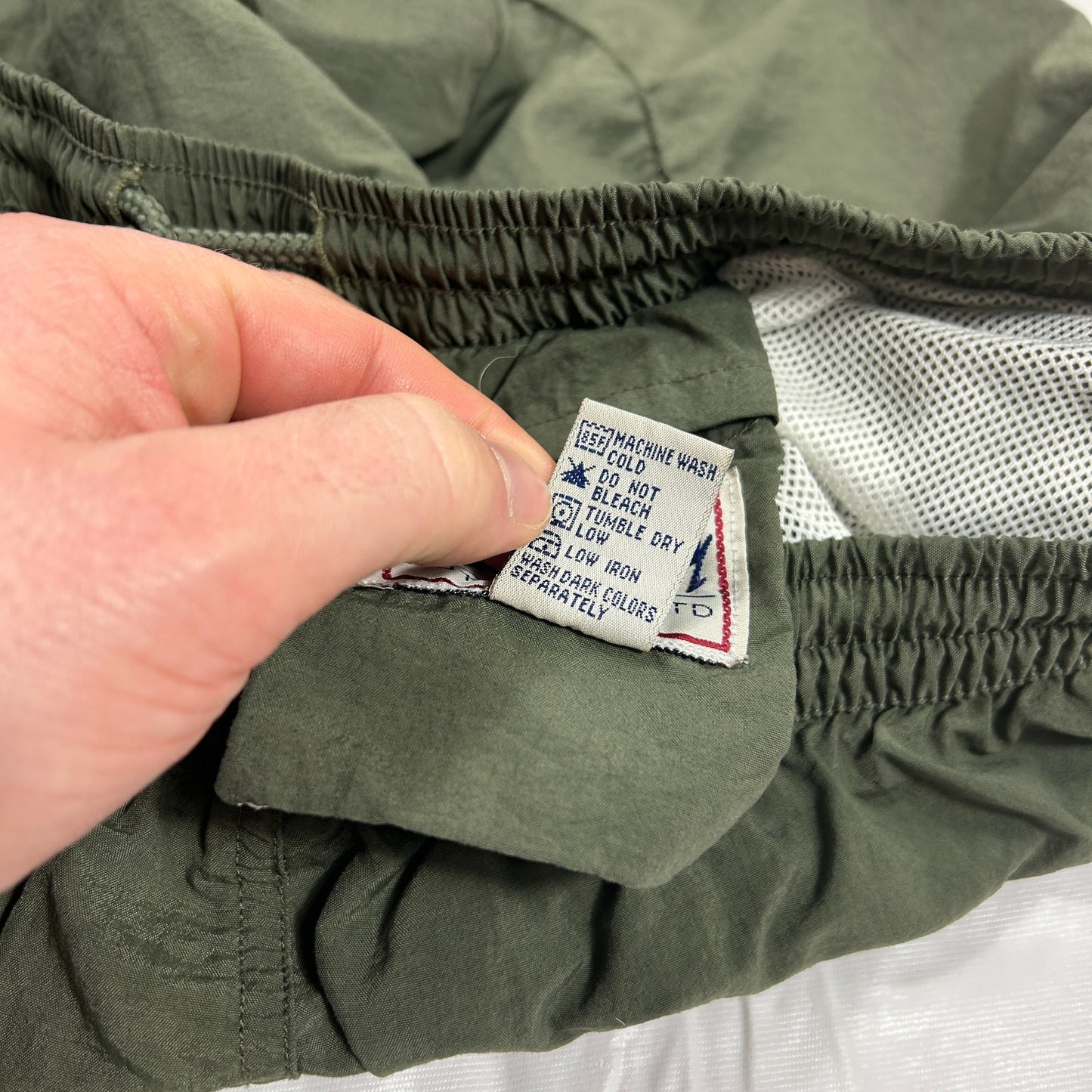 Vintage Bimini Bay Sportswear Swim Trunks, 100% Quick-Dry Nylon, Men’s M, Green