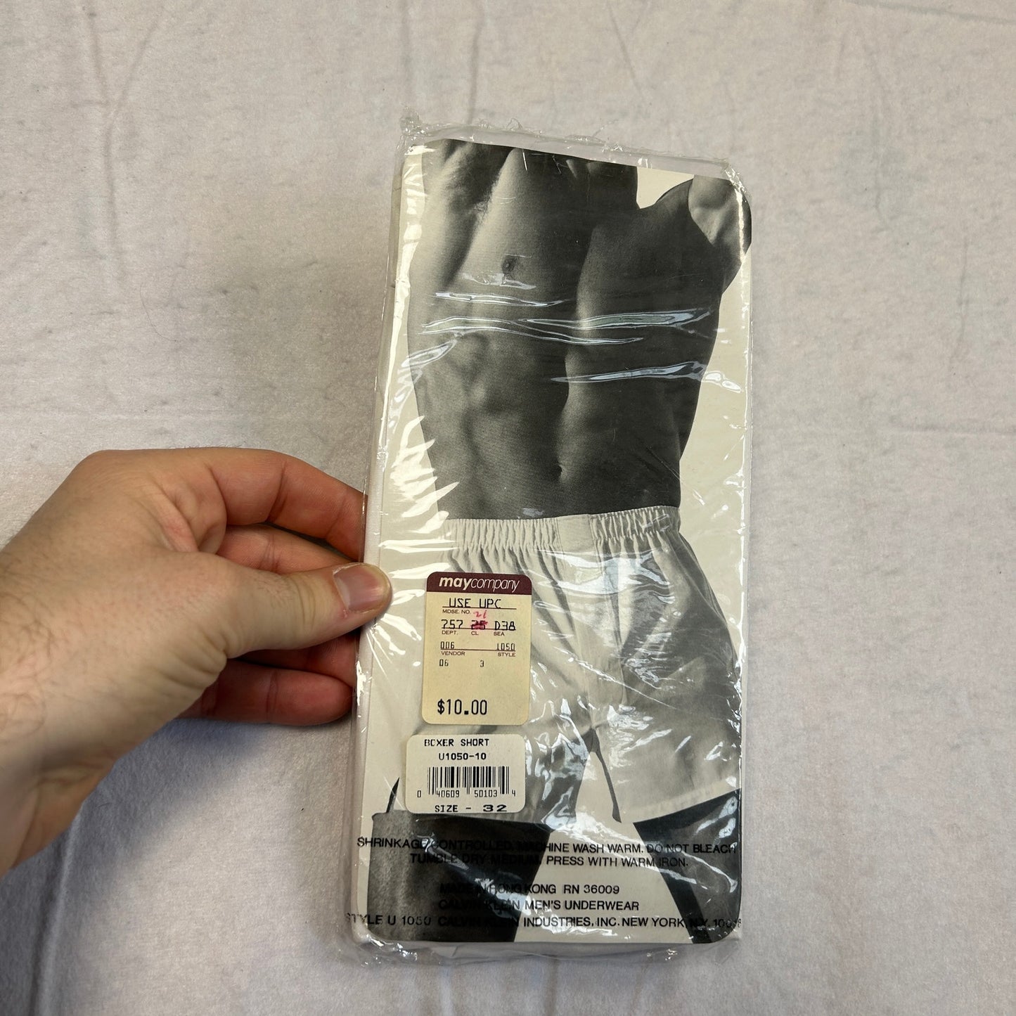 NEW Vintage 1990s Calvin Klein Men’s Boxers | White 100% Cotton | Size 32