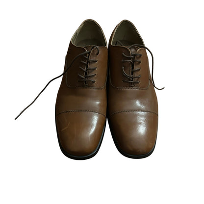 Calvin Klein Men's Bram Diamond Cap-Toe Oxford Shoes - Tan Brown - Size 11