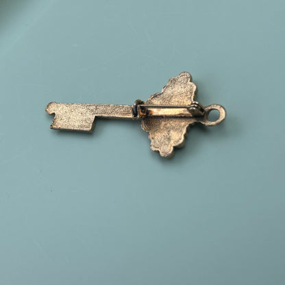 Hadassah Scopus Service Award Key Brooch | Skeleton Key, Judaica Jewelry