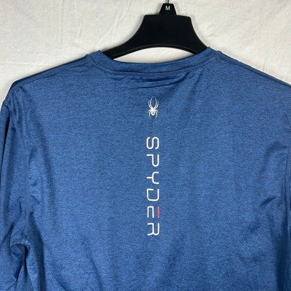 Spyder Swim Men’s Long Sleeve Rash Guard - Heathered Navy Blue - UPF 50+ - Size Medium