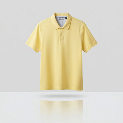 Tasso Elba Men’s Yellow Polo Shirt - Size XL - 100% Cotton - Short Sleeve Golf Casual
